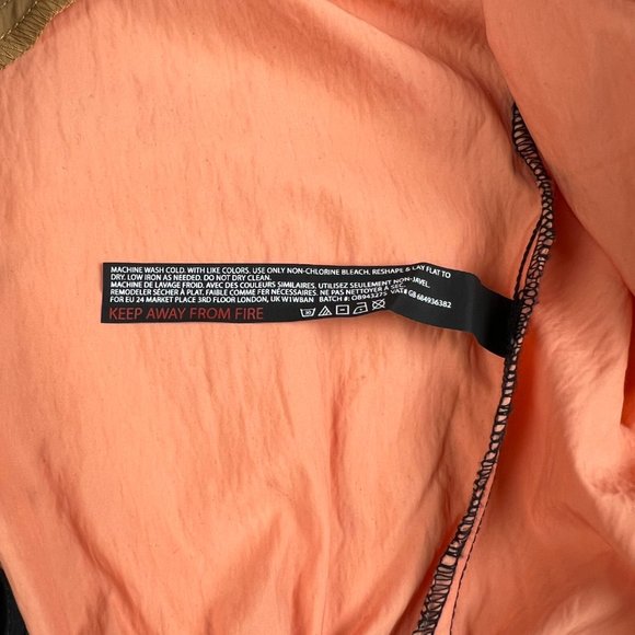 Urban Outfitters Out From Under Grey Jacket with Black/Tan/Peach Sleeves Size M - Picture 8 of 8